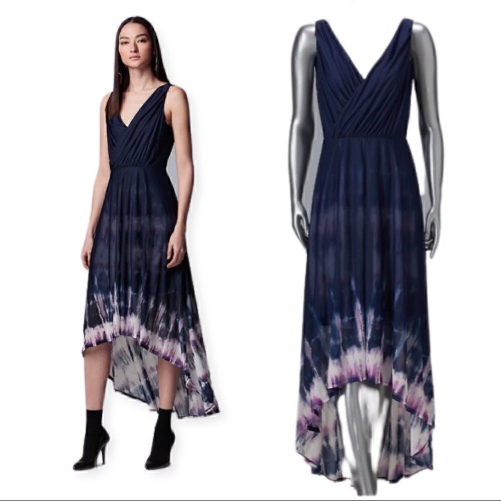 Simply Vera Hi-Lo Tie Dye Chiffon Sleeveless dress